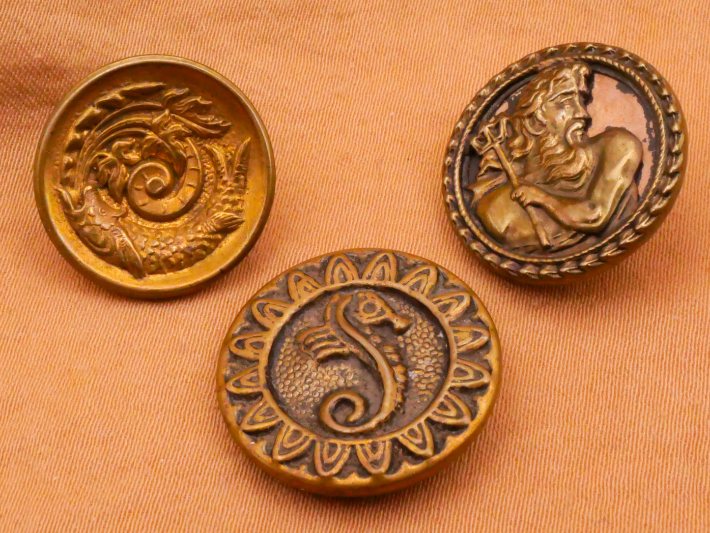 Ocean Nautical Brass Metal Button Various 17-19mm