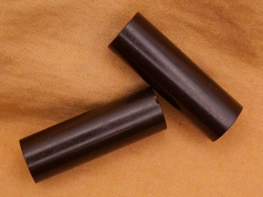 Log Look Chocolate Brown Bakelite Plastic Paid of Embellishments 10x30mm