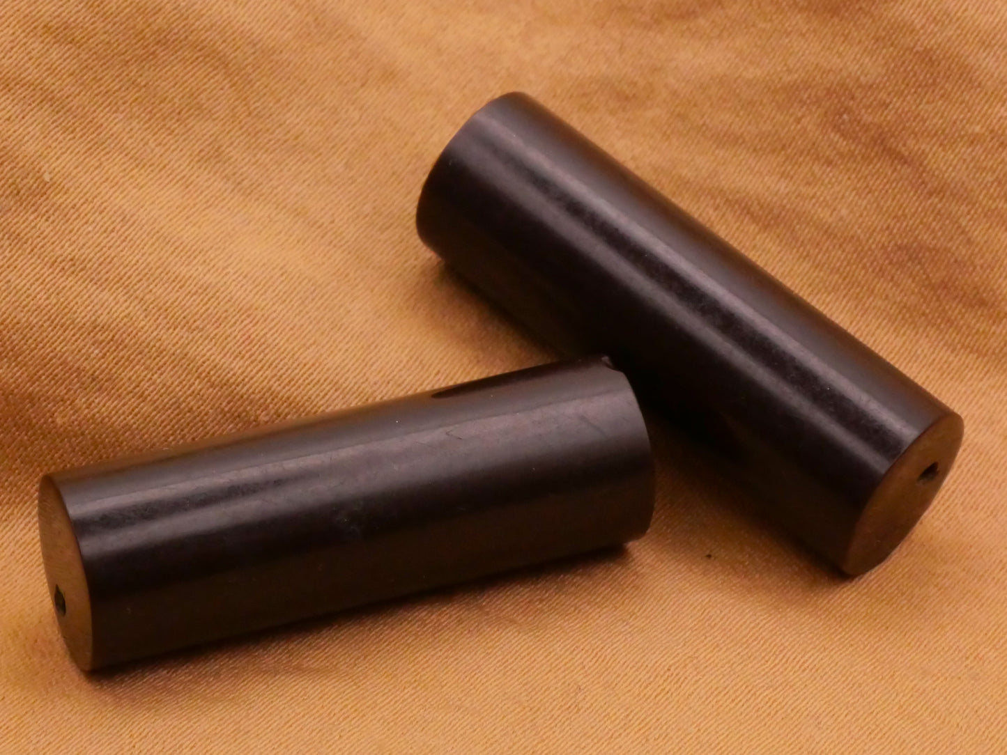 Log Look Chocolate Brown Bakelite Plastic Paid of Embellishments 10x30mm