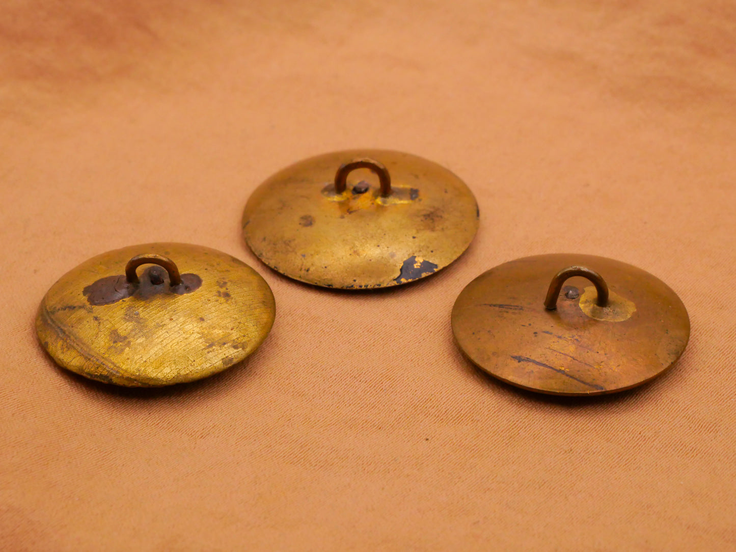 Medallion Cup Steel-Cut Center Metal Button Various 24-25mm