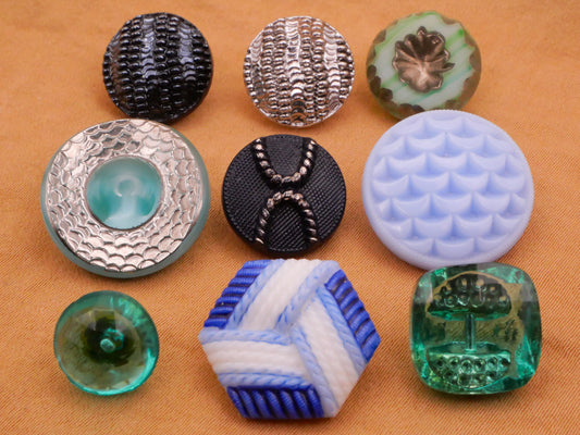 Ocean Inspired Vintage Glass Button Various 10-18mm