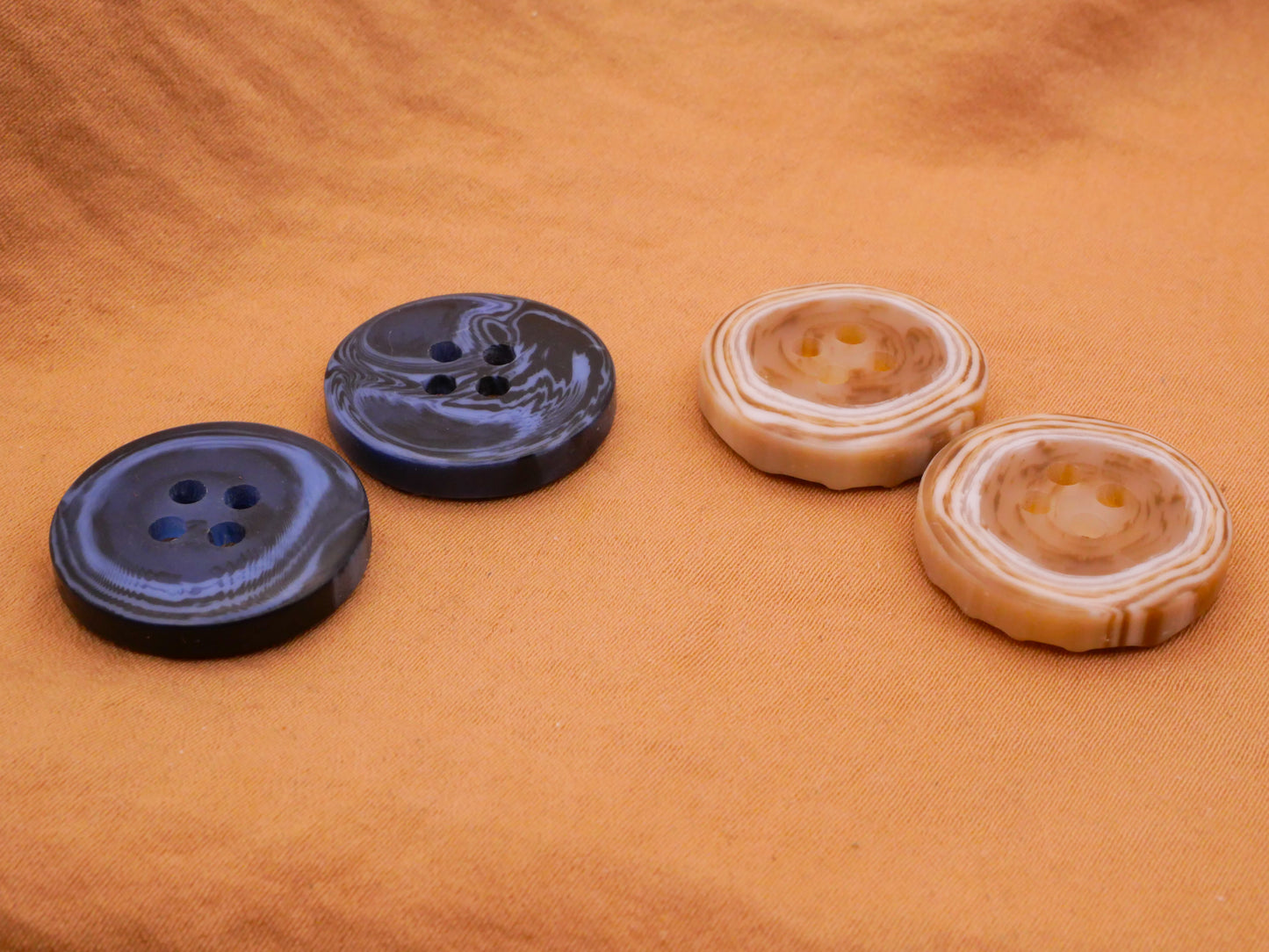 Ocean or Sand Two-Tone Plastic Pair of Buttons Various 20mm