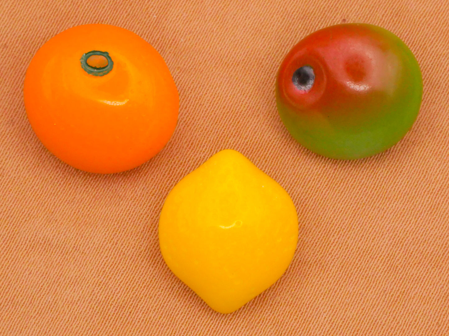 Fruit Tropical Vintage Glass Button Various 12-15mm