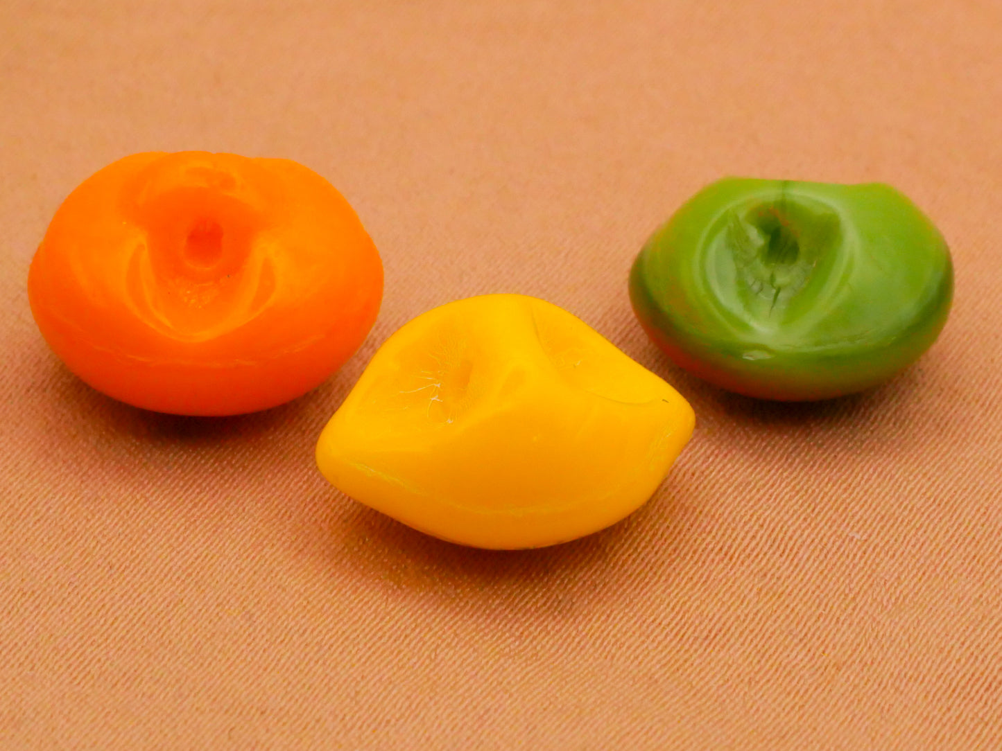 Fruit Tropical Vintage Glass Button Various 12-15mm