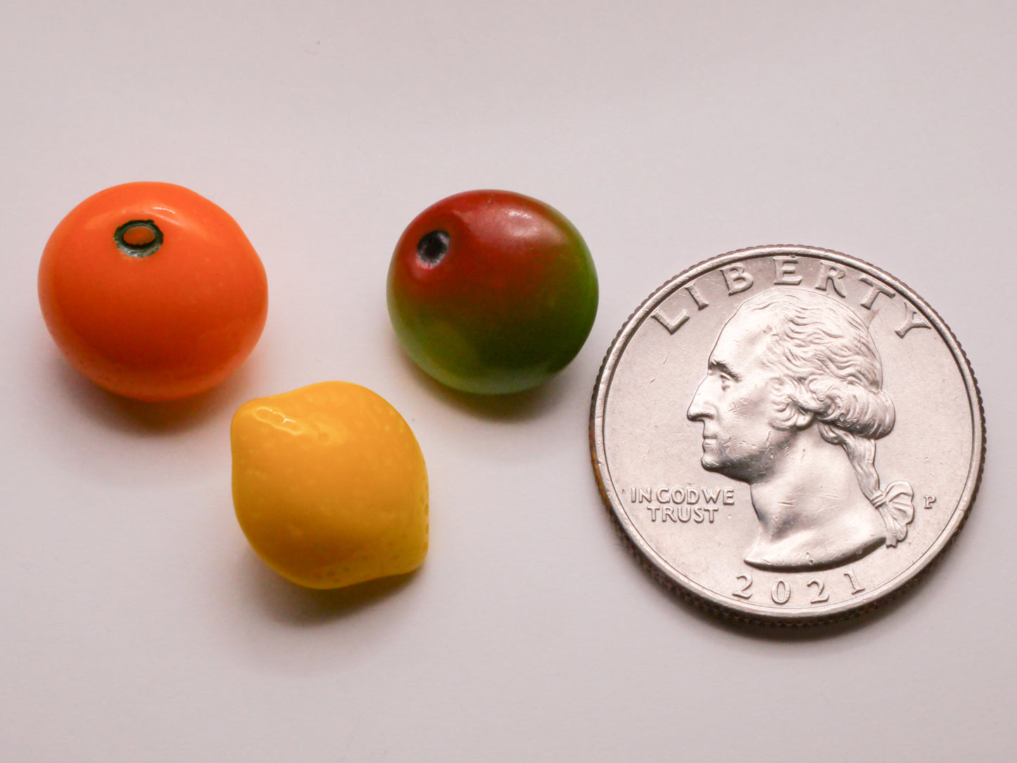 Fruit Tropical Vintage Glass Button Various 12-15mm