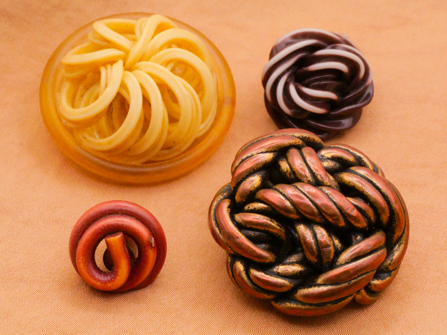 Extruded Celluloid Early Plastic Button Various 14-33mm