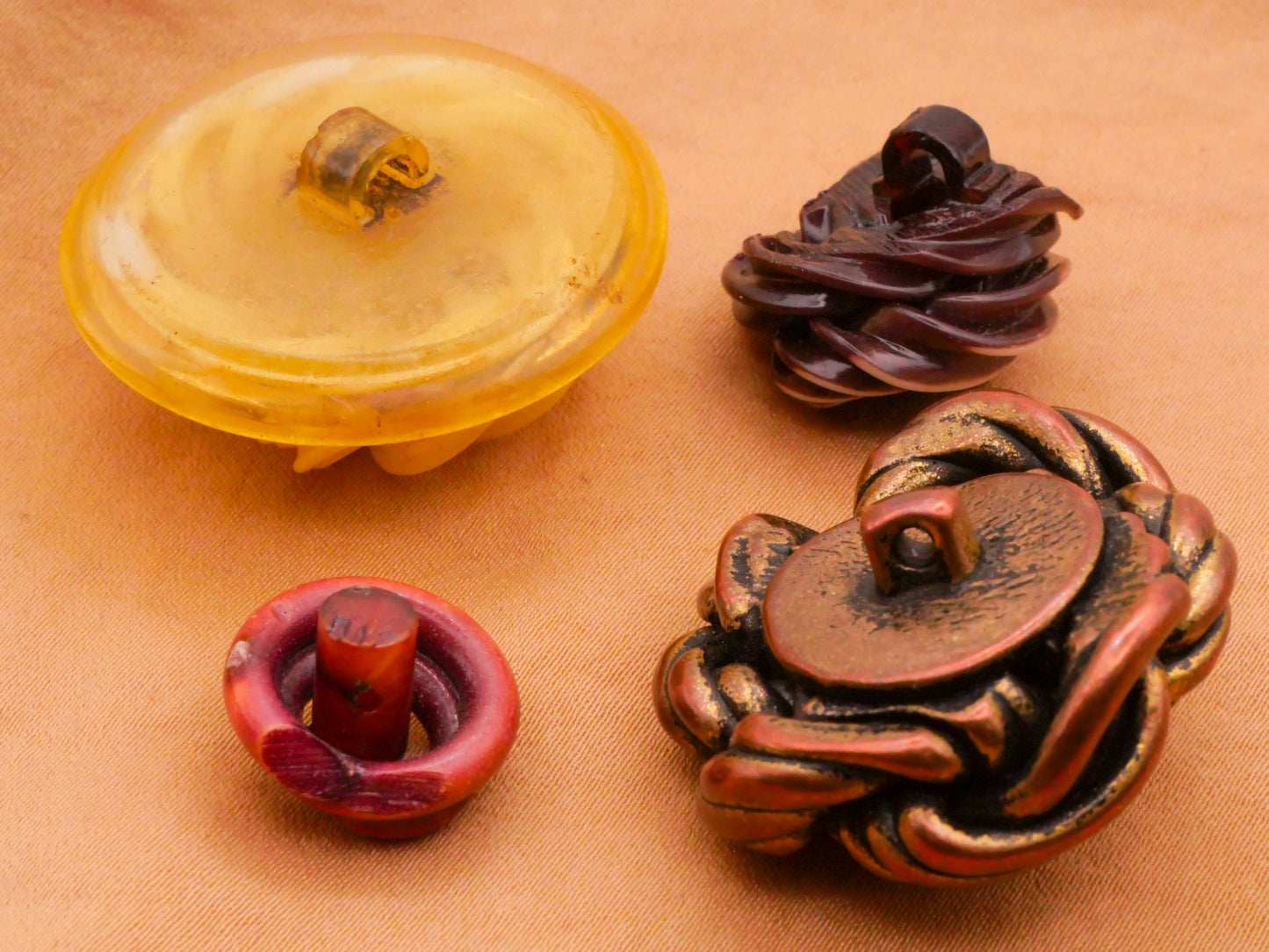 Extruded Celluloid Early Plastic Button Various 14-33mm