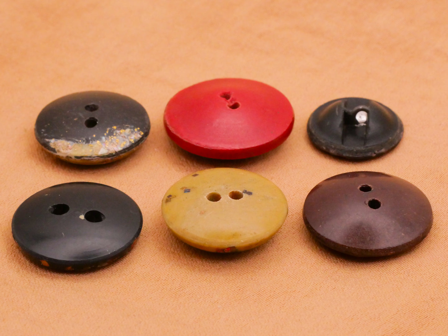 Composition Colorful Fleck Glitter Button Various 14-19mm