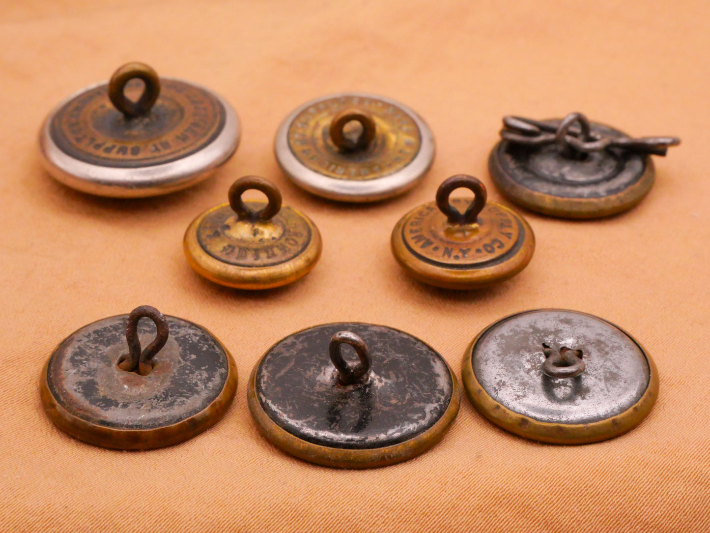 US Locations Workwear Uniform Railroad Metal Button Various 14-23mm