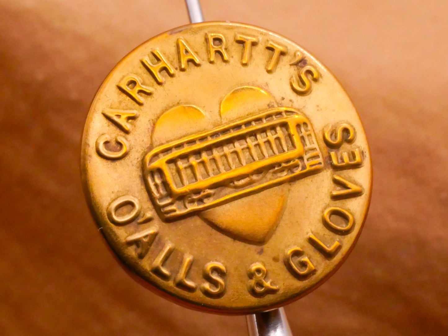 Carhartt Rebus Streetcar Heart Verbal Workwear Brass Metal Button 15-20mm