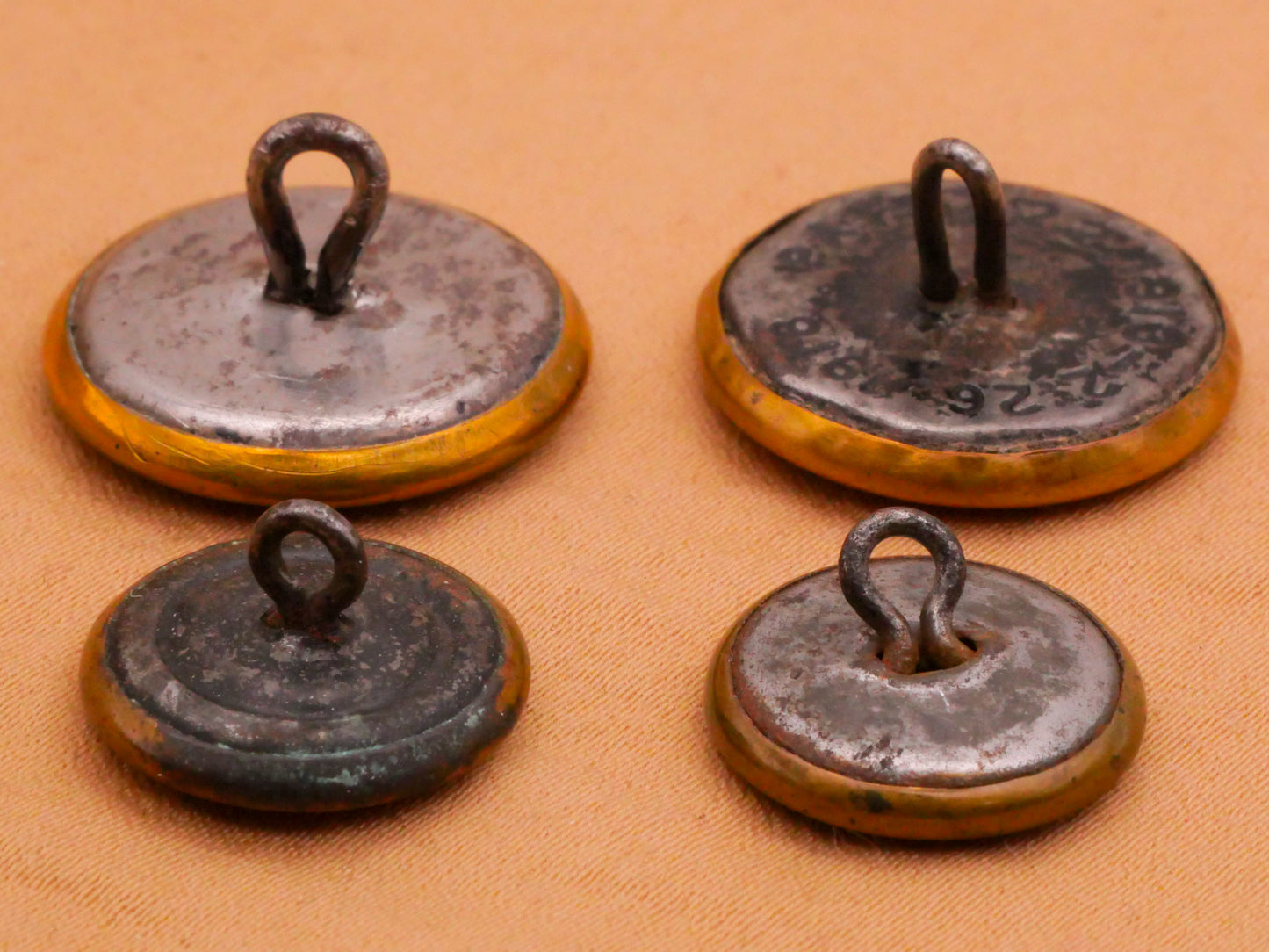Carhartt Rebus Streetcar Heart Verbal Workwear Brass Metal Button 15-20mm