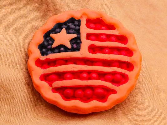 American Pie Flag Star Large Plastic Button 39mm