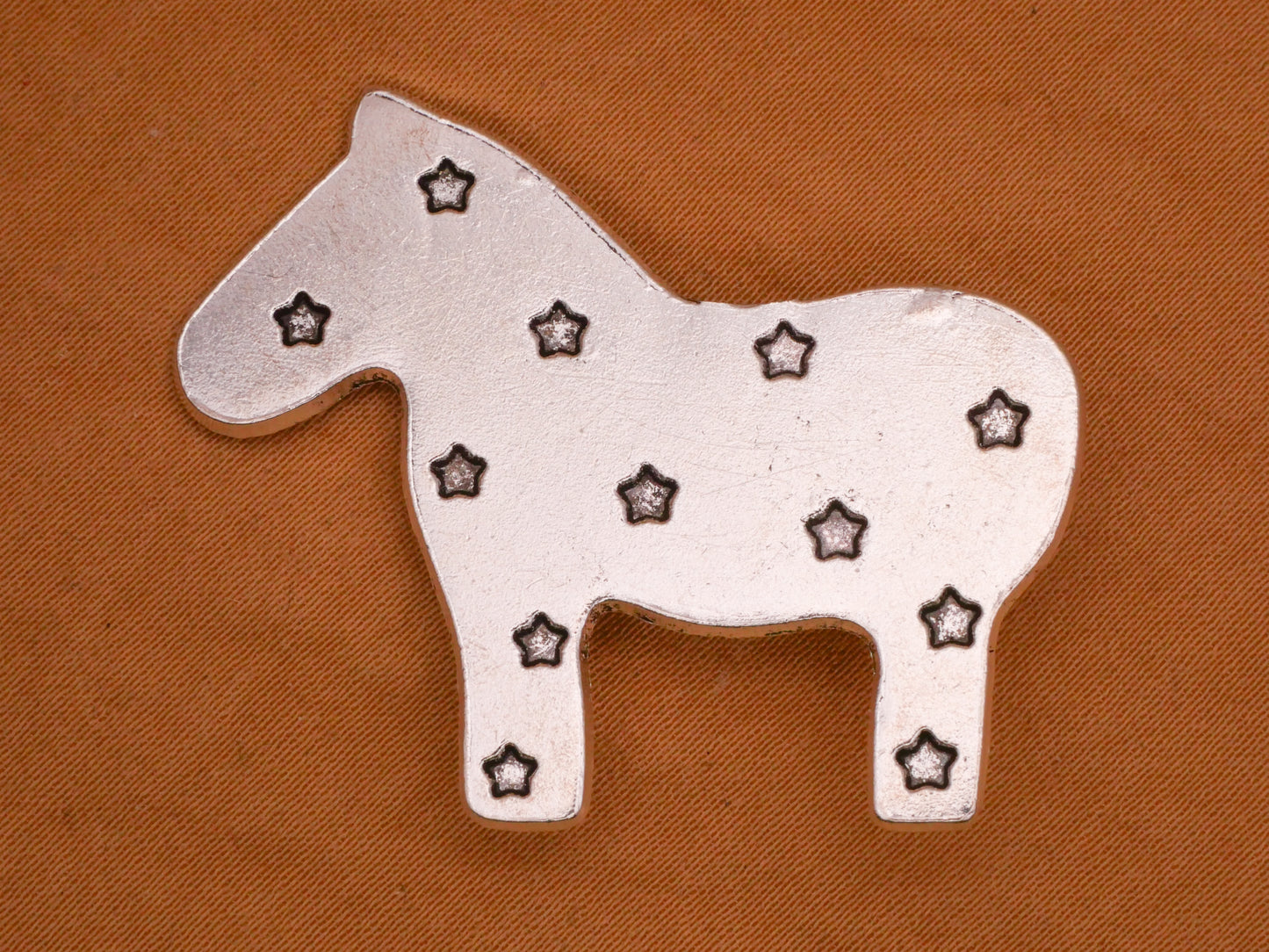 Donkey Democratic Party Star Design Large Metal Button 33x40mm