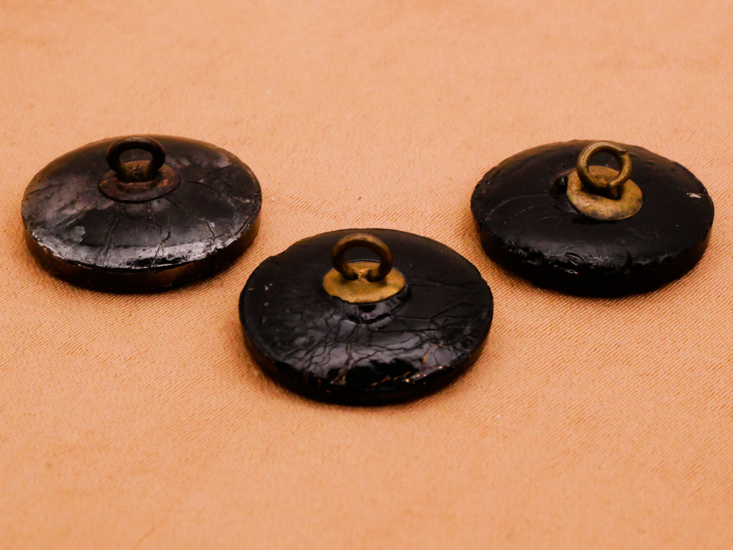Mill Castle Bridge Landscape Luster Black Glass Button Various 18mm