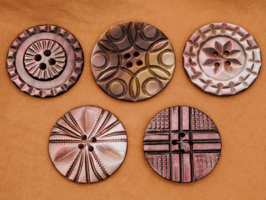Radial Design Smokey Mother of Pearl Shell Button Various 27-30mm