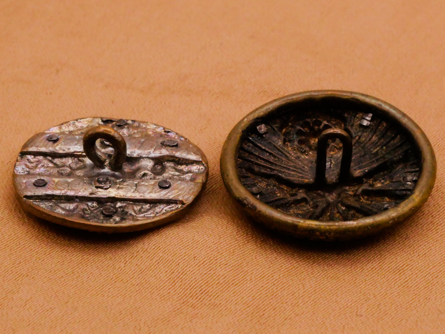 Flower Floral Steel-Cut Metal Button Various 19-21mm