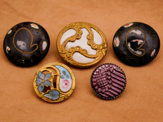 Paisley Victorian Metal Styles Button Various 12-19mm