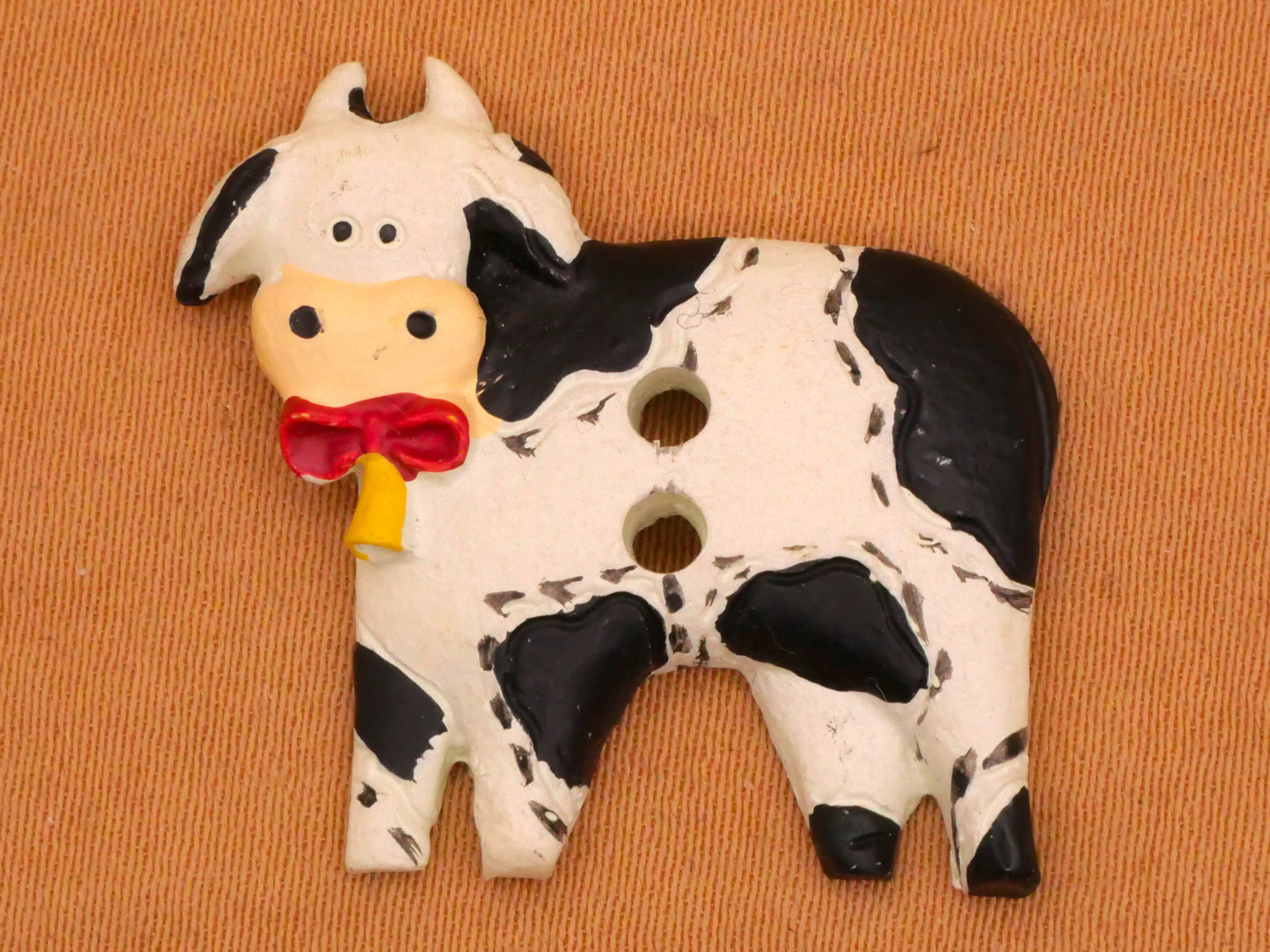 Cow Bell Art-Stone Vintage Button 25x27mm