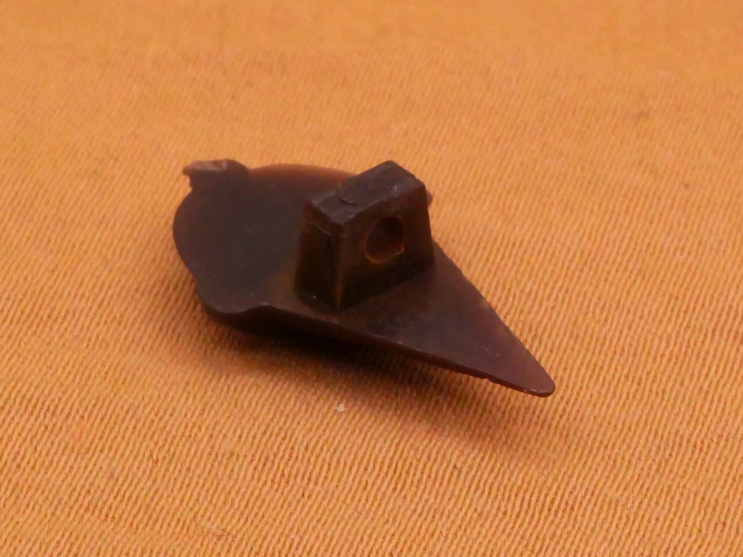 Ice Cream Cone Chocolate Brown Goofie Goofy Plastic Button 11x19mm