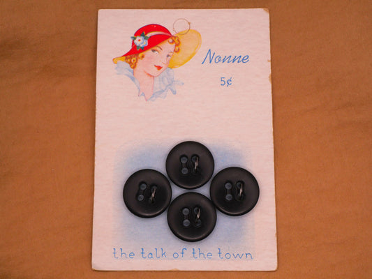Talk of the Town Carded Set of Four Buttons 16mm