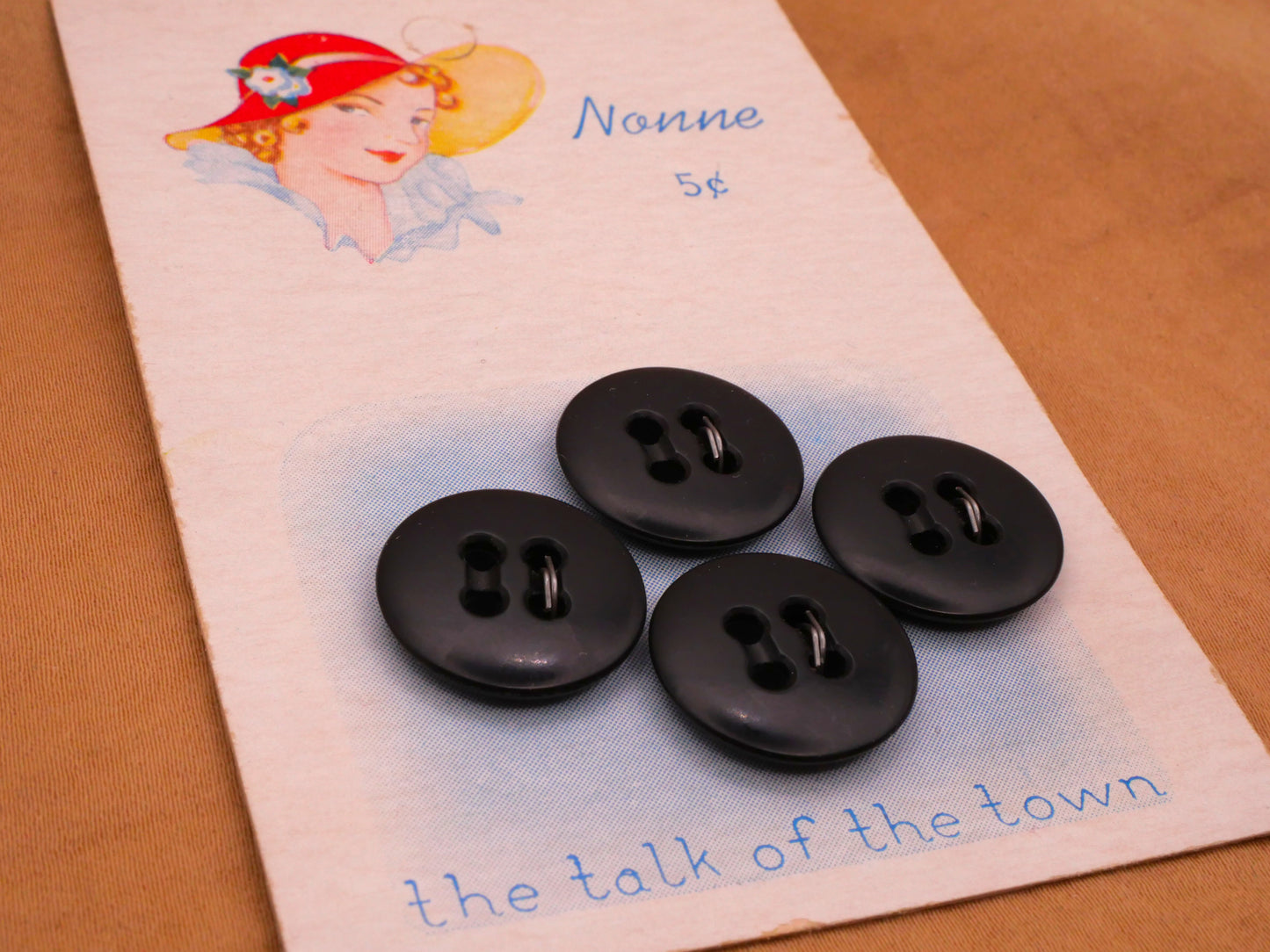 Talk of the Town Carded Set of Four Buttons 16mm
