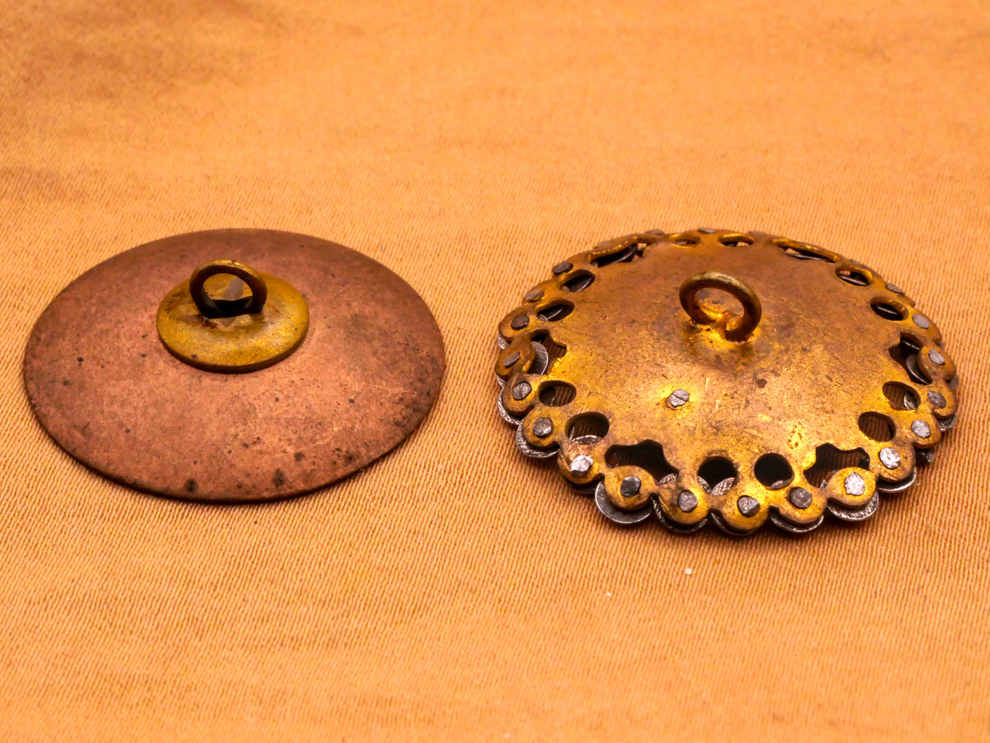 Dragonfly Insect Brass Cup Metal Victorian Button Various 26-28mm
