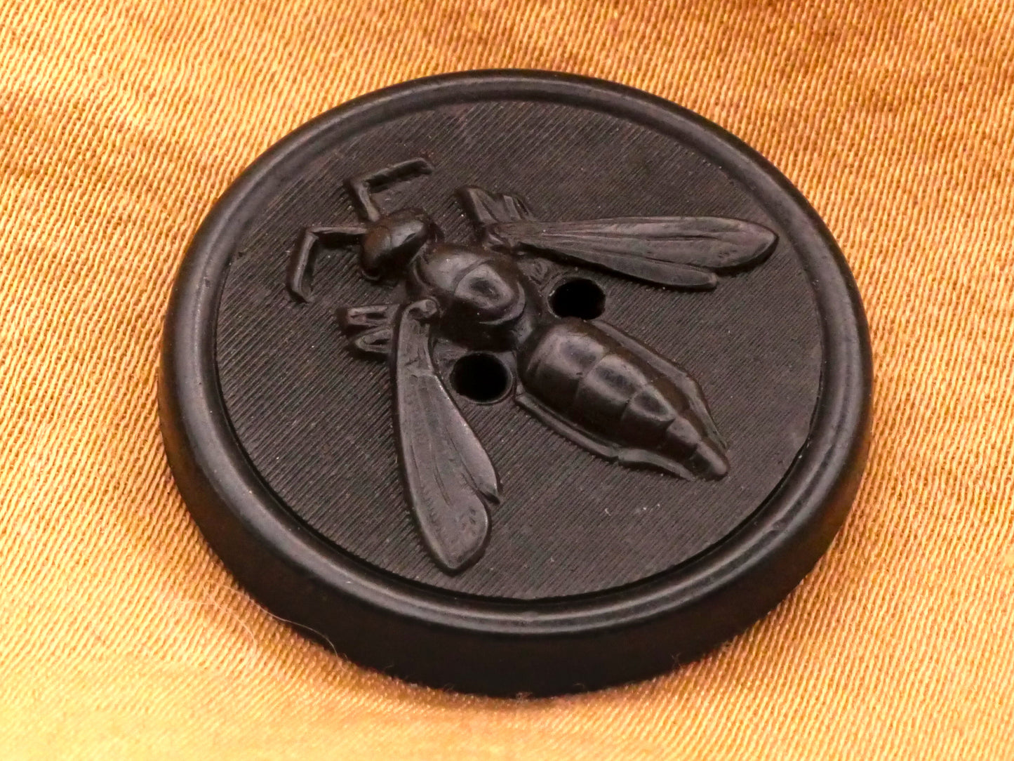 Wasp Bee Goodyear Rubber Composition Button 26mm
