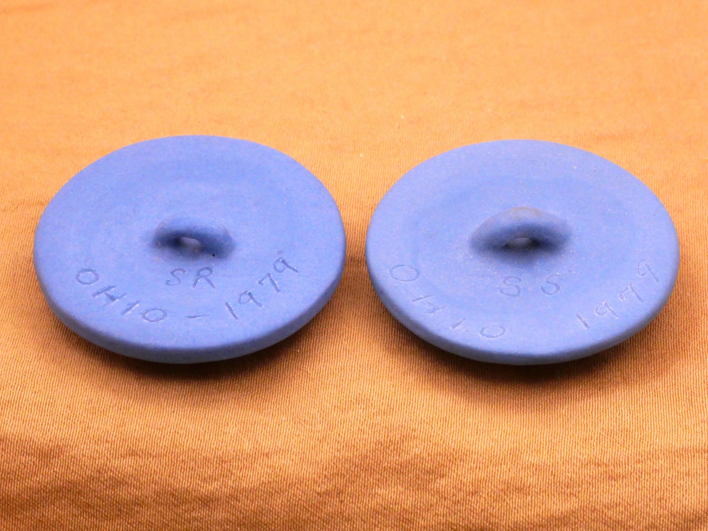 Earth Globe Jasperware Blue White Studio Button Various 32mm