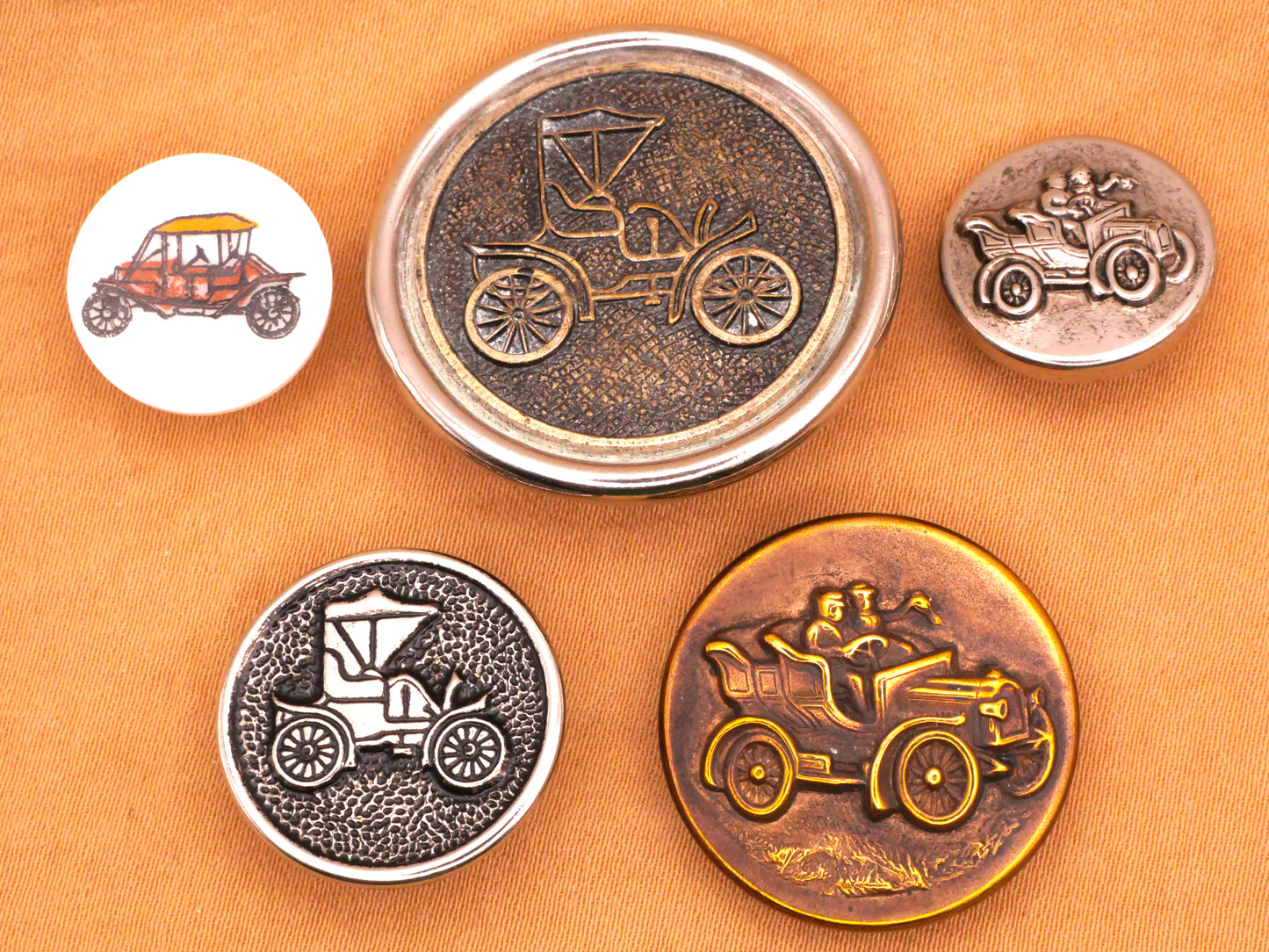 Old Fashion Car Vehicle Vintage Button Various 15-30mm