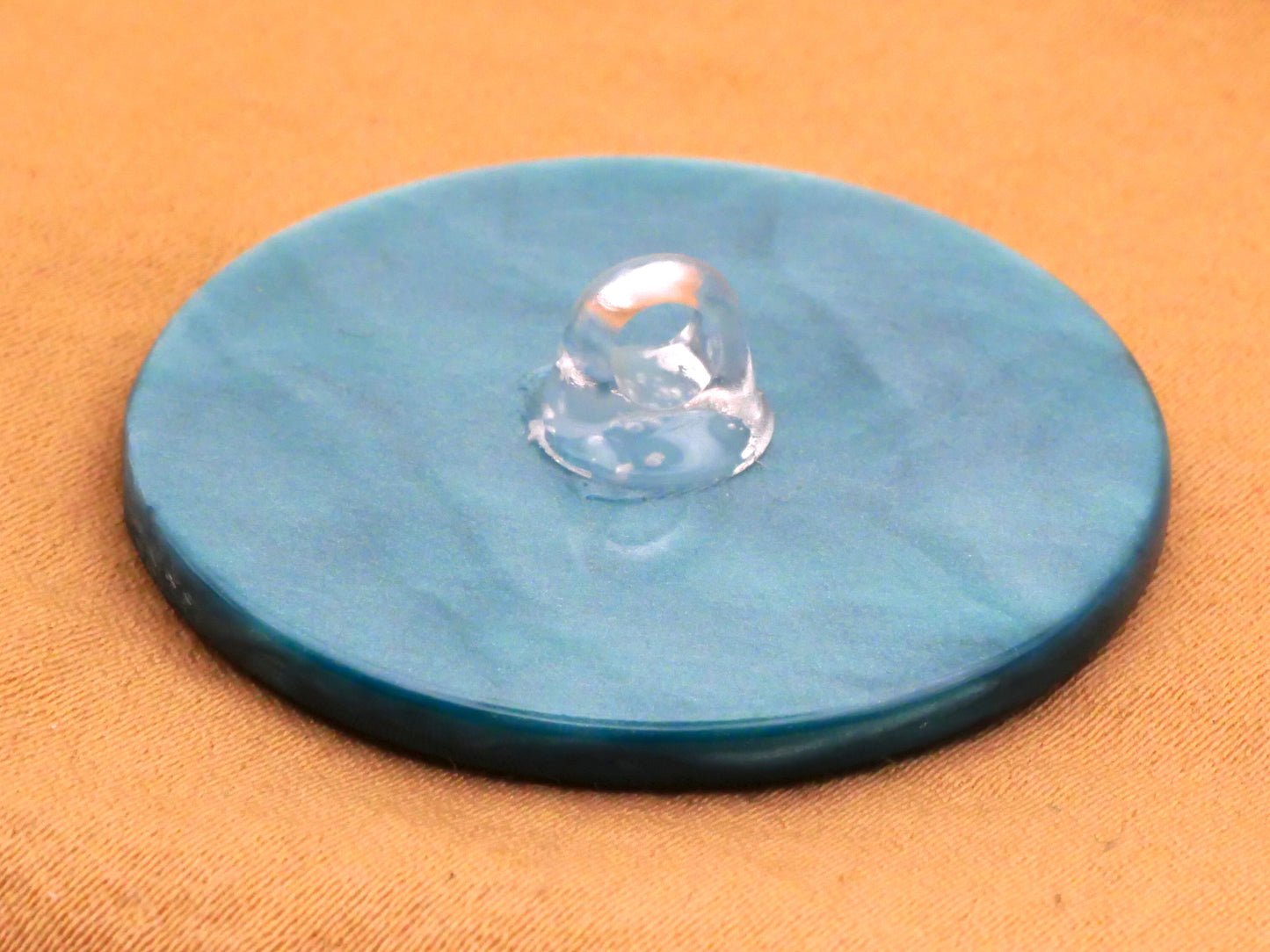 Earth Globe Marbled Acrylic Plastic Large Button 34mm