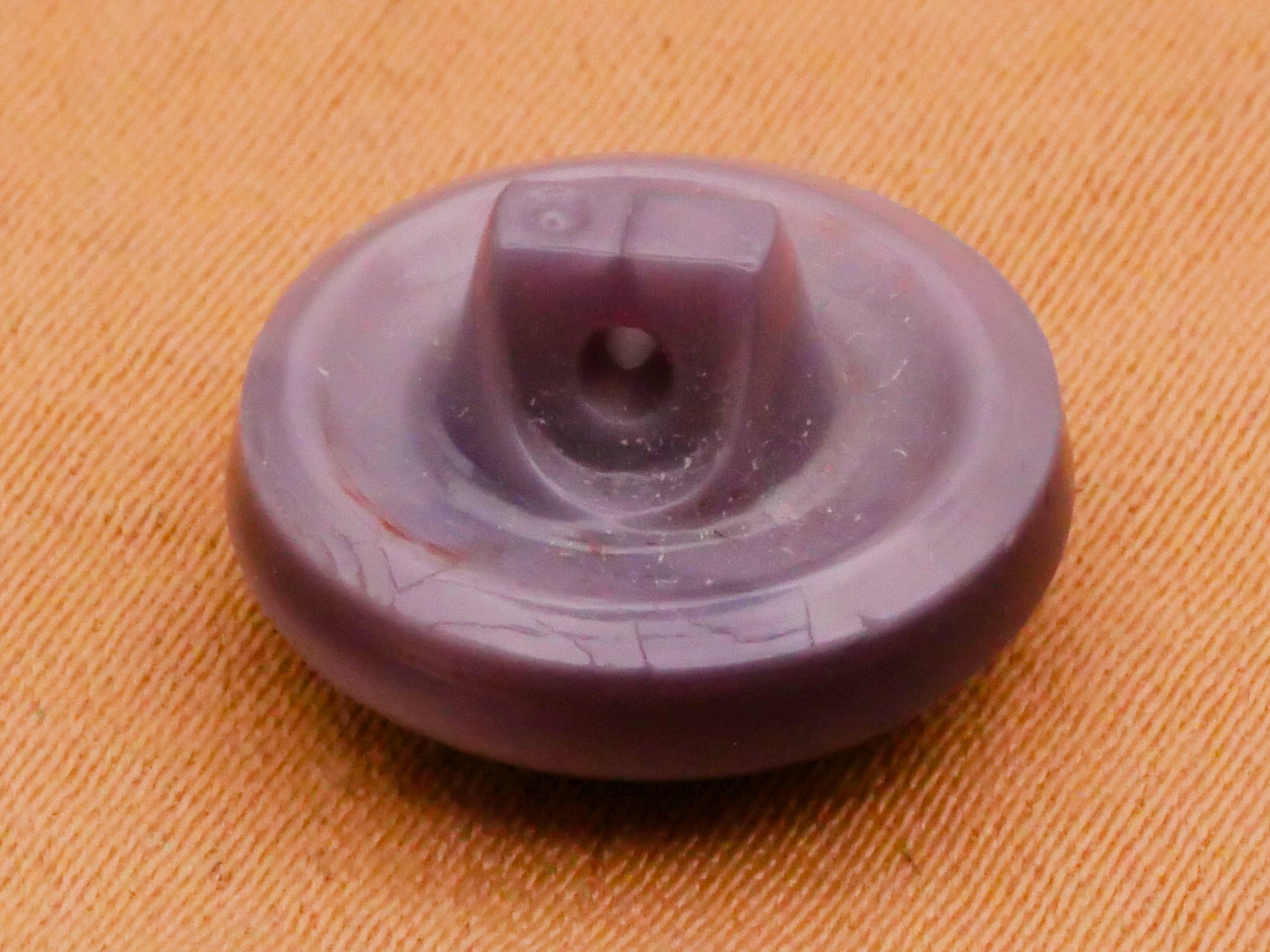 Fish Silver Purple Vintage Glass Button 14mm