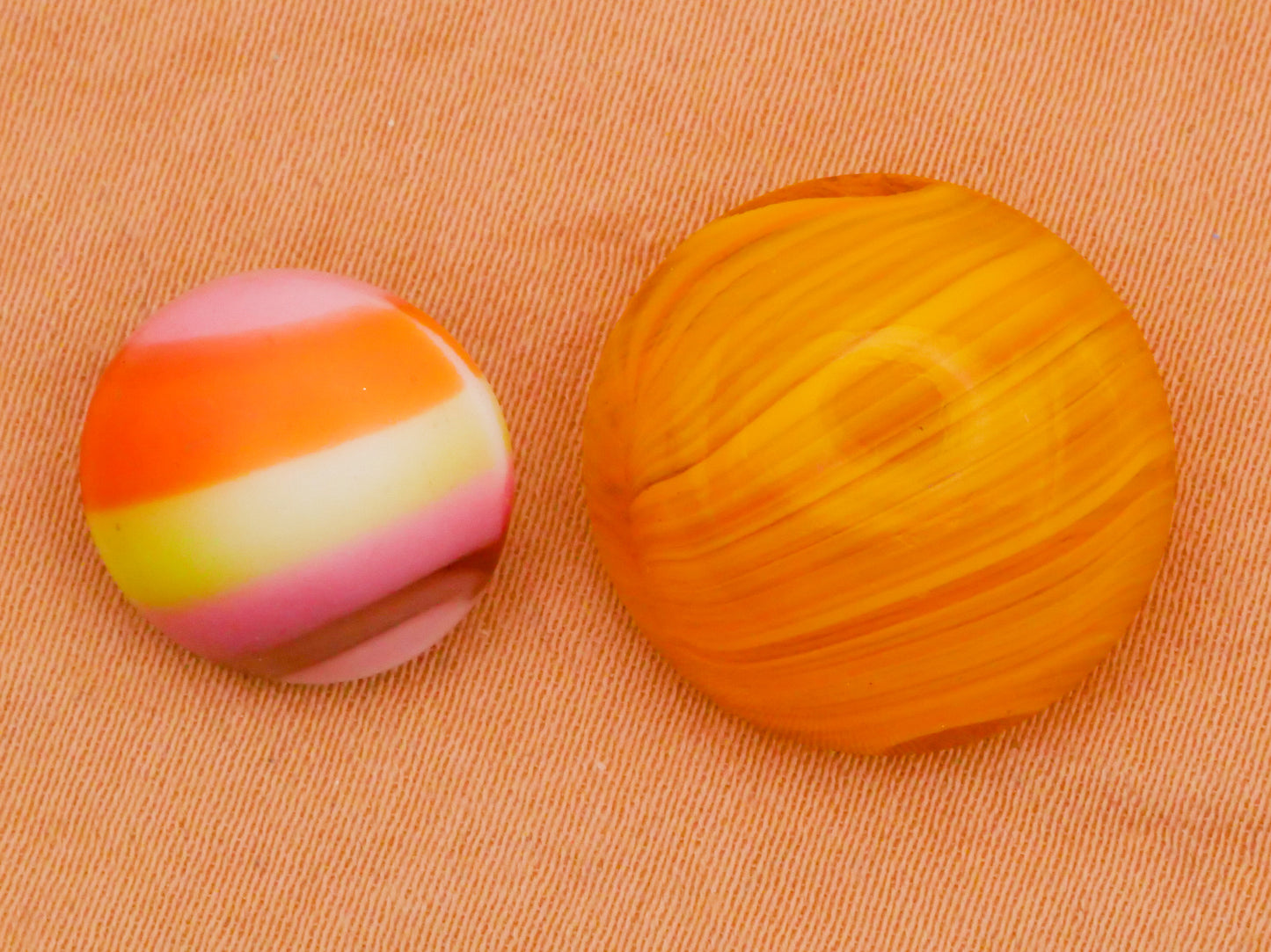 Stripes Design Vintage Glass Button Various 13-18mm