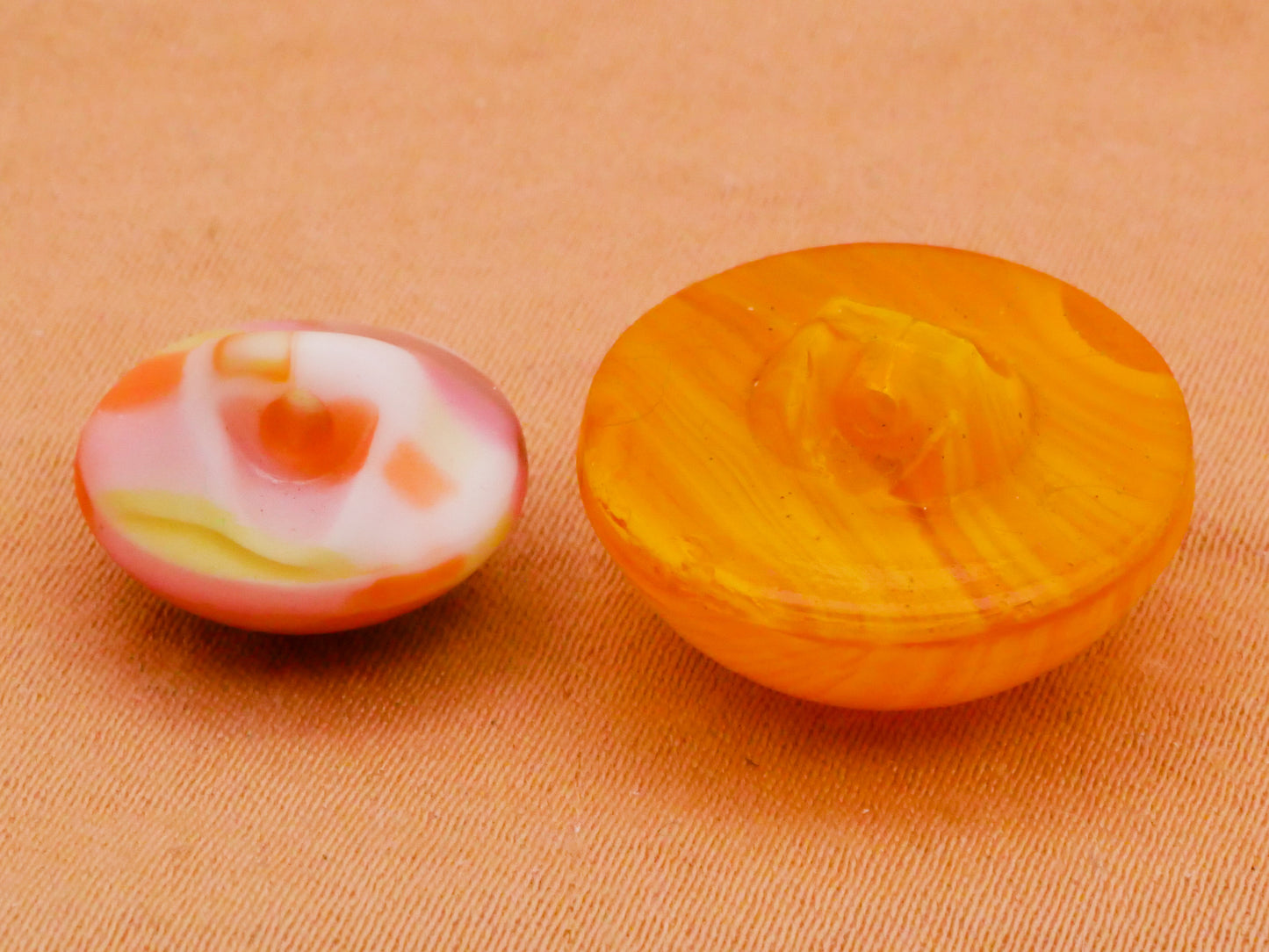 Stripes Design Vintage Glass Button Various 13-18mm