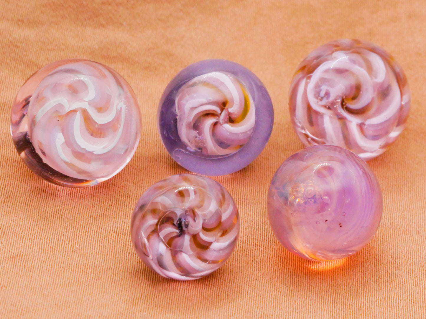 Lavender Purple Kathy Hoppe Lampwork Glass Button Various 13-16mm
