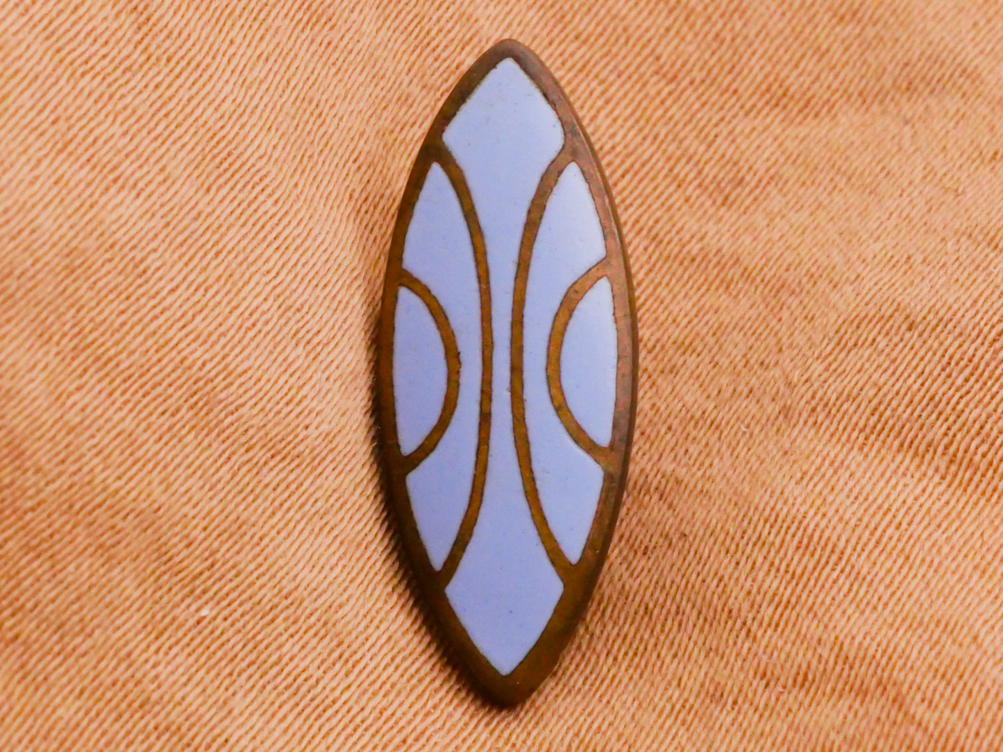 Surfboard Look Cloisonné Enamel Metal Button 8x20mm