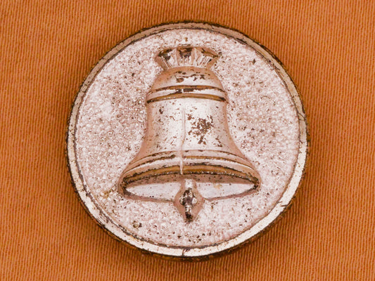 Liberty Bell Crack Silver Colored Metal Button 23mm