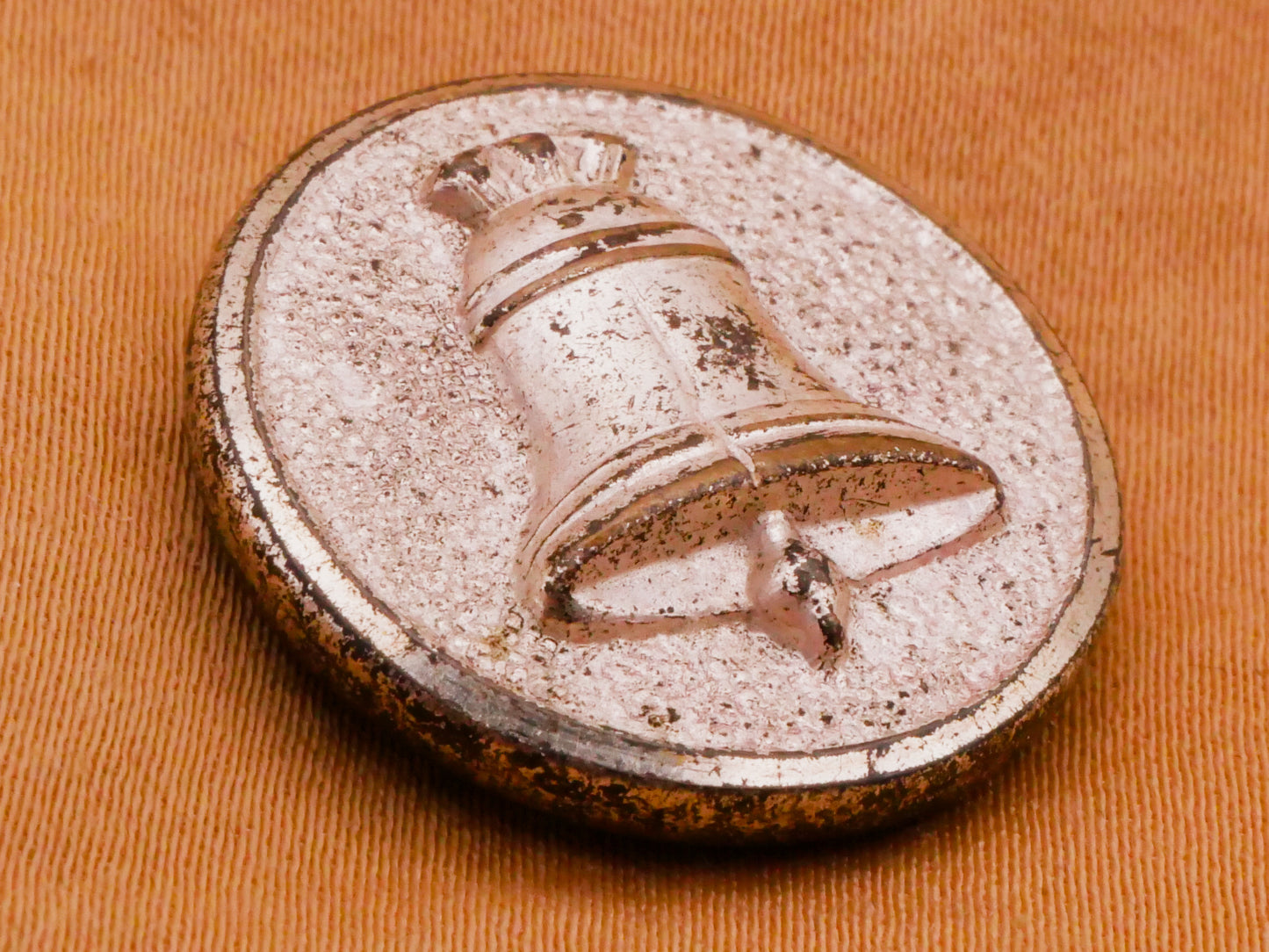Liberty Bell Crack Silver Colored Metal Button 23mm