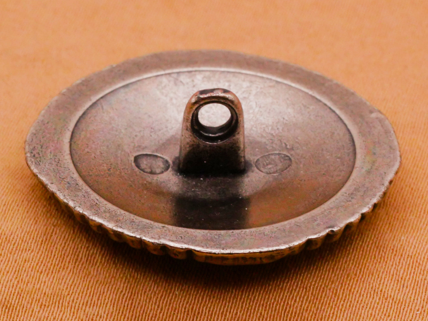 Star Center Shield Look Silver Metal Button 30mm