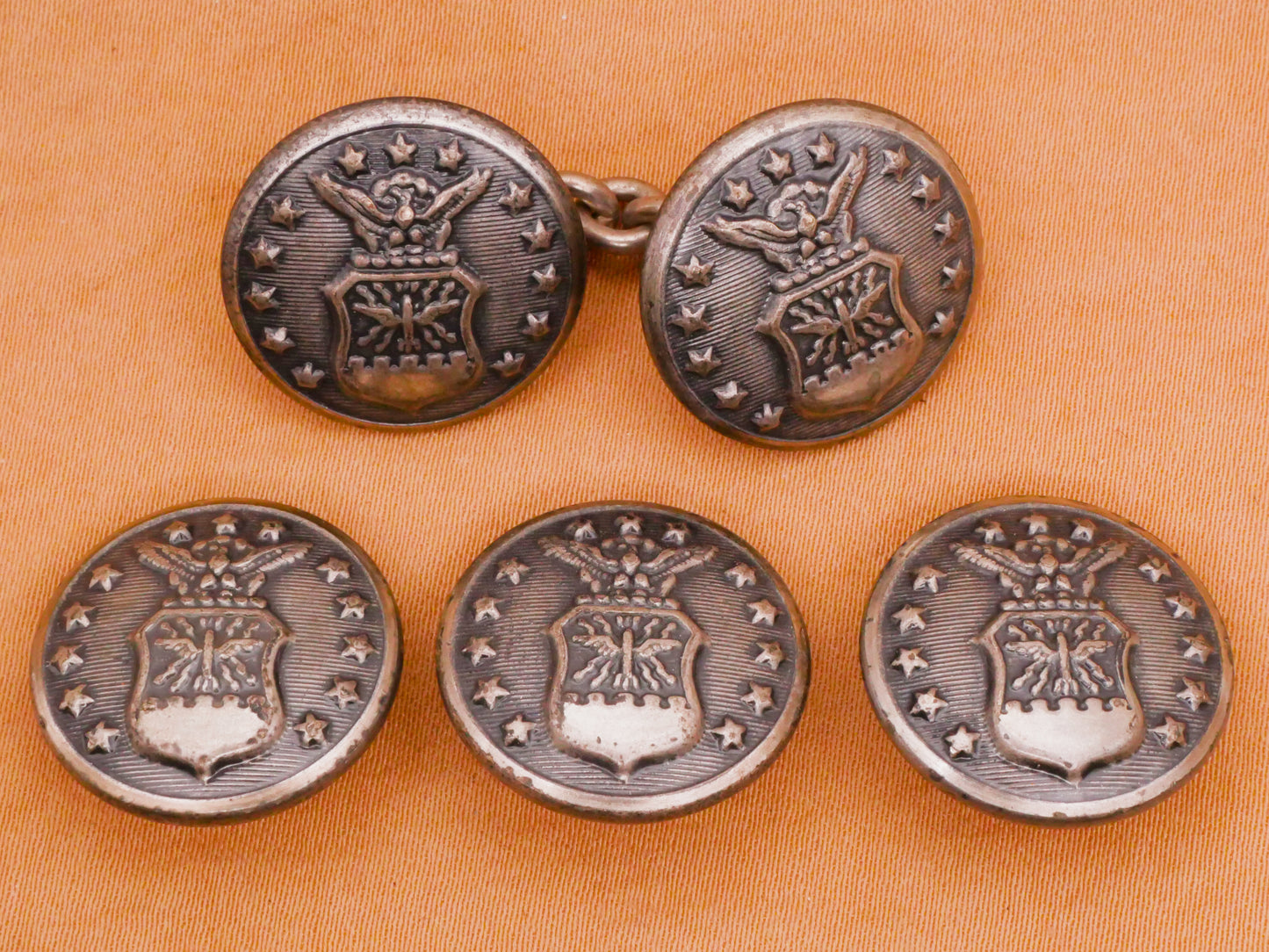 Air Force Eagle Shield Stars Metal Button Various 19mm