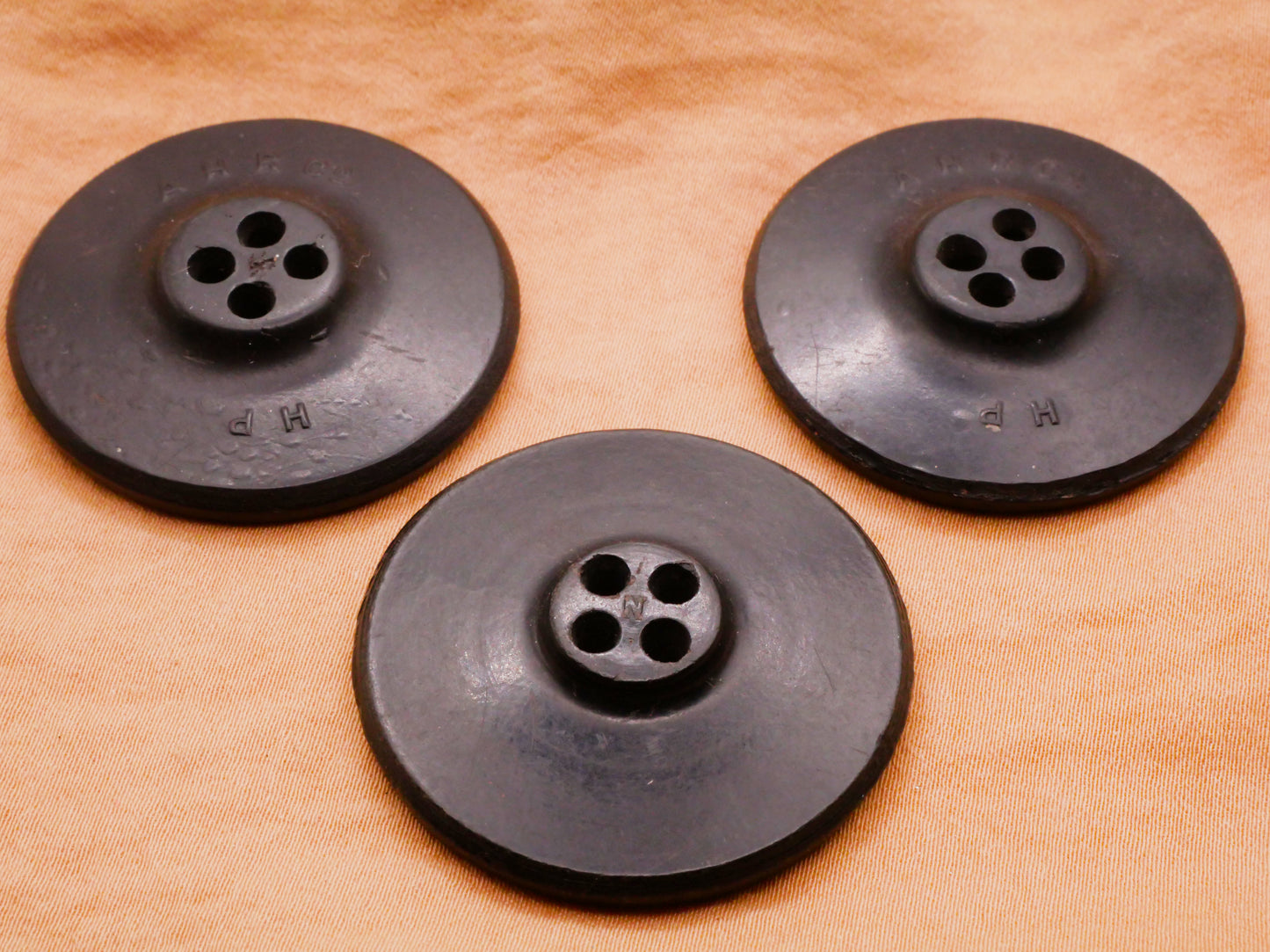 Anchor Star Border Military Antique Early Plastic Composition Large Button Various 36mm
