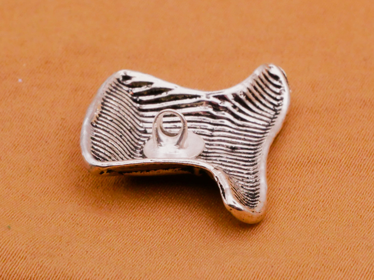 Uncle Sam Patriotic USA Star Silver Metal Button 18x24mm