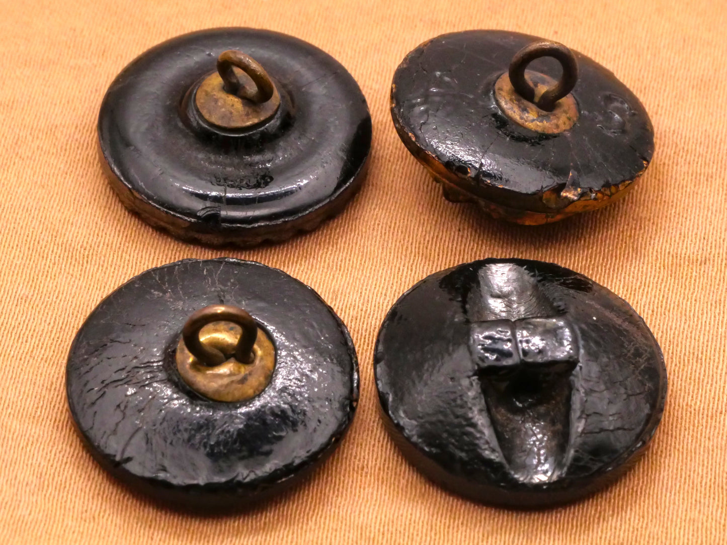 Wild Boar Pig Black Glass Button Various 18-19mm