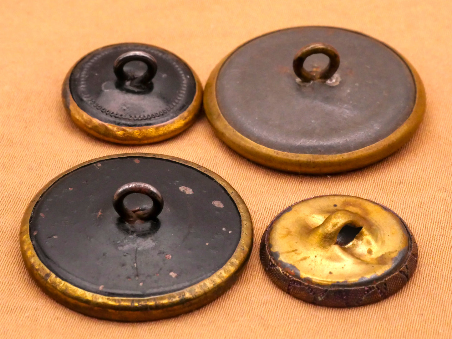 Estate Castle Landscape Antique Metal Button Various 17-28mm