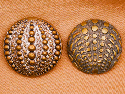 Graduated Dots Rays Lines Victorian Metal Button Various 26-28mm