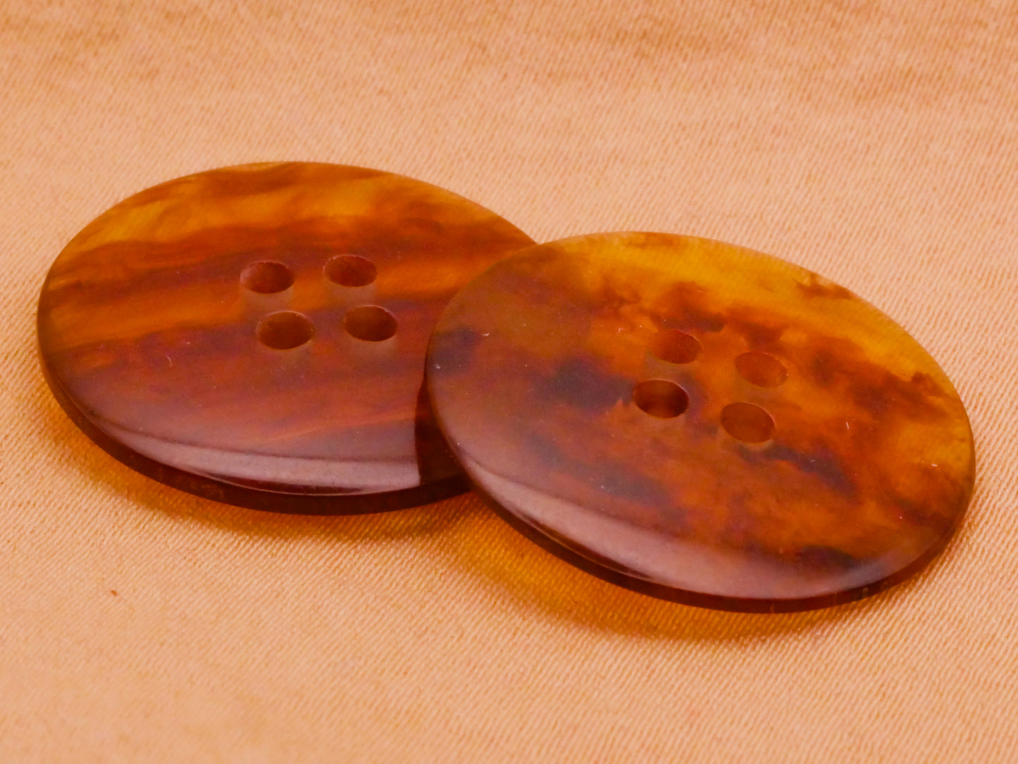 Jupiter Gas Planet Look Early Plastic Pair of Buttons 23mm