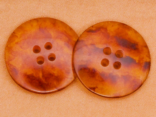 Jupiter Gas Planet Look Early Plastic Pair of Buttons 23mm