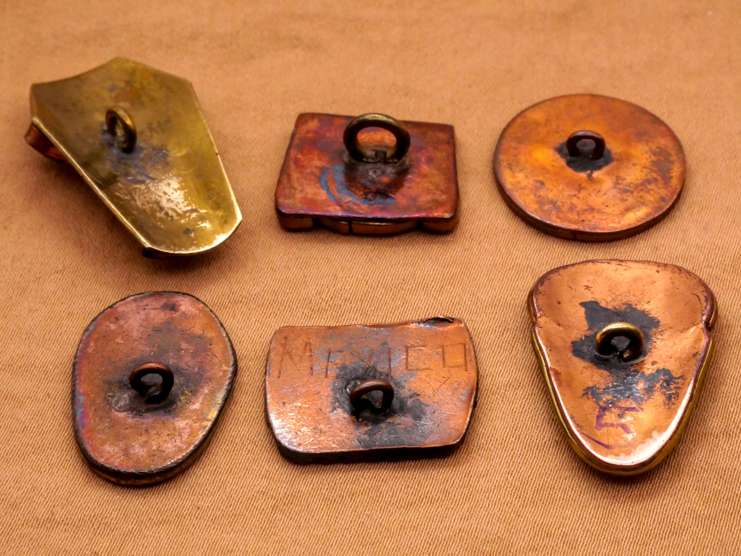 Mask Face Mixed Metals Handmade Button Various 14-28mm
