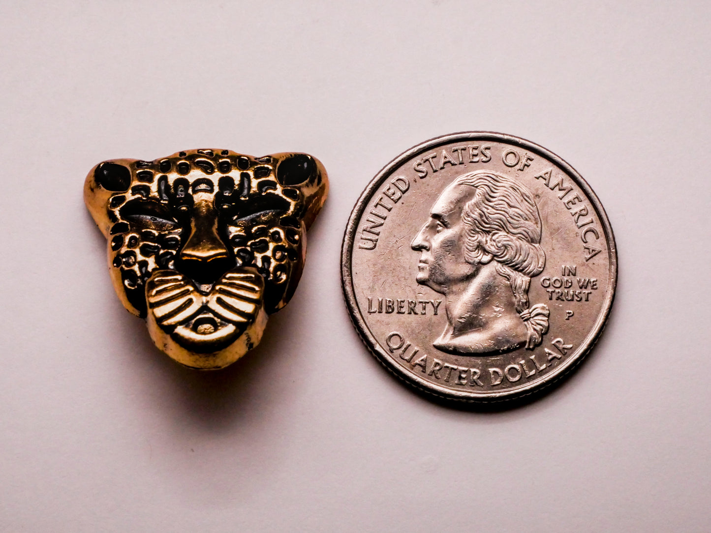 Leopard Cheetah Big Cat Face Metal Button 22mm