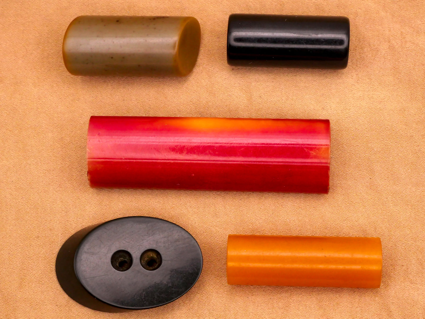 Cylinder Look Early Plastic Vintage Button Various 10-49mm