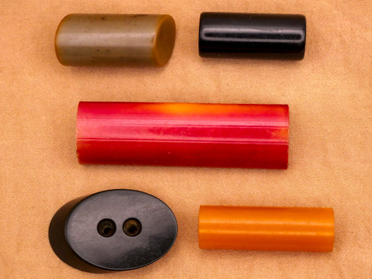 Cylinder Look Early Plastic Vintage Button Various 10-49mm